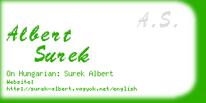 albert surek business card